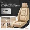 imageCoverado Car Seat Covers Full Set Seat Covers for Cars Front Seat Covers and Back Seat Cover Waterproof Leather Automotive Seat Cover Universal Car Interior Protectors Cushion for Most Cars RedBeige