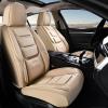 imageCoverado Car Seat Covers Full Set Seat Covers for Cars Front Seat Covers and Back Seat Cover Waterproof Leather Automotive Seat Cover Universal Car Interior Protectors Cushion for Most Cars RedBeige