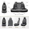 imageCoverado Car Seat Covers Full Set Seat Covers for Cars Front Seat Covers and Back Seat Cover Waterproof Leather Automotive Seat Cover Universal Car Interior Protectors Cushion for Most Cars RedBlackGray