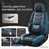 imageCoverado Car Seat Covers Full Set Seat Covers for Cars Front Seat Covers and Back Seat Cover Waterproof Leather Automotive Seat Cover Universal Car Interior Protectors Cushion for Most Cars RedBlackblue