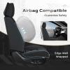 imageCoverado Car Seat Covers Full Set Seat Covers for Cars Front Seat Covers and Back Seat Cover Waterproof Leather Automotive Seat Cover Universal Car Interior Protectors Cushion for Most Cars RedBlack
