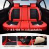 imageCoverado Car Seat Covers Full Set Seat Covers for Cars Front Seat Covers and Back Seat Cover Waterproof Leather Automotive Seat Cover Universal Car Interior Protectors Cushion for Most Cars RedBlackRed