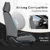 imageCoverado Car Seat Covers Full Set Seat Covers for Cars Front Seat Covers and Back Seat Cover Waterproof Leather Automotive Seat Cover Universal Car Interior Protectors Cushion for Most Cars RedBlackGray