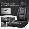 imageCoverado Car Seat Covers Full Set Seat Covers for Cars Front Seat Covers and Back Seat Cover Waterproof Leather Automotive Seat Cover Universal Car Interior Protectors Cushion for Most Cars RedBlack
