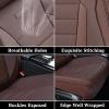 imageCoverado Car Seat Covers Full Set Universal Seat Covers for Cars Waterproof Nappa Leather Auto Seat Protectors with Lumbar Support Car Interiors Fit for Most Sedans SUV Pickup Truck BlackBrown