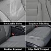 imageCoverado Car Seat Covers Full Set Universal Seat Covers for Cars Waterproof Nappa Leather Auto Seat Protectors with Lumbar Support Car Interiors Fit for Most Sedans SUV Pickup Truck BlackGray