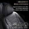 imageCoverado Car Seat Covers Full Set Universal Seat Covers for Cars Waterproof Nappa Leather Auto Seat Protectors with Lumbar Support Car Interiors Fit for Most Sedans SUV Pickup Truck BlackBlack