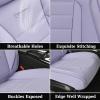 imageCoverado Car Seat Covers Full Set Universal Seat Covers for Cars Waterproof Nappa Leather Auto Seat Protectors with Lumbar Support Car Interiors Fit for Most Sedans SUV Pickup Truck BlackPurple