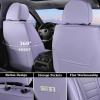 imageCoverado Car Seat Covers Full Set Universal Seat Covers for Cars Waterproof Nappa Leather Auto Seat Protectors with Lumbar Support Car Interiors Fit for Most Sedans SUV Pickup Truck BlackPurple
