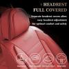 imageCoverado Car Seat Covers Full Set Universal Seat Covers for Cars Waterproof Nappa Leather Auto Seat Protectors with Lumbar Support Car Interiors Fit for Most Sedans SUV Pickup Truck BlackRed