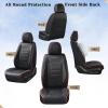 imageCoverado Car Seat Covers Full Set Universal Seat Covers for Cars Waterproof Nappa Leather Auto Seat Protectors with Lumbar Support Car Interiors Fit for Most Sedans SUV Pickup Truck BlackRedline