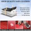 imageCoverado Car Seat Covers Full Set Universal Seat Covers for Cars Waterproof Nappa Leather Auto Seat Protectors with Lumbar Support Car Interiors Fit for Most Sedans SUV Pickup Truck BlackRedPillow