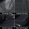 imageCoverado Car Seat Covers Full Set Universal Seat Covers for Cars Waterproof Nappa Leather Auto Seat Protectors with Lumbar Support Car Interiors Fit for Most Sedans SUV Pickup Truck BlackBlack
