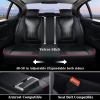 imageCoverado Car Seat Covers Full Set Universal Seat Covers for Cars Waterproof Nappa Leather Auto Seat Protectors with Lumbar Support Car Interiors Fit for Most Sedans SUV Pickup Truck BlackRedlinePillow