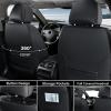 imageCoverado Car Seat Covers Full Set Universal Seat Covers for Cars Waterproof Nappa Leather Auto Seat Protectors with Lumbar Support Car Interiors Fit for Most Sedans SUV Pickup Truck BlackBlackPillow