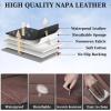 imageCoverado Car Seat Covers Full Set Universal Seat Covers for Cars Waterproof Nappa Leather Auto Seat Protectors with Lumbar Support Car Interiors Fit for Most Sedans SUV Pickup Truck BlackBrown