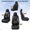 imageCoverado Car Seat Covers Full Set Universal Seat Covers for Cars Waterproof Nappa Leather Auto Seat Protectors with Lumbar Support Car Interiors Fit for Most Sedans SUV Pickup Truck BlackRedlinePillow