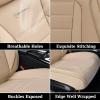 imageCoverado Car Seat Covers Full Set Universal Seat Covers for Cars Waterproof Nappa Leather Auto Seat Protectors with Lumbar Support Car Interiors Fit for Most Sedans SUV Pickup Truck BlackBeige