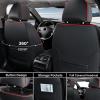 imageCoverado Car Seat Covers Full Set Universal Seat Covers for Cars Waterproof Nappa Leather Auto Seat Protectors with Lumbar Support Car Interiors Fit for Most Sedans SUV Pickup Truck BlackRedlinePillow