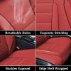 imageCoverado Car Seat Covers Full Set Universal Seat Covers for Cars Waterproof Nappa Leather Auto Seat Protectors with Lumbar Support Car Interiors Fit for Most Sedans SUV Pickup Truck BlackRed