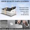 imageCoverado Car Seat Covers Full Set Universal Seat Covers for Cars Waterproof Nappa Leather Auto Seat Protectors with Lumbar Support Car Interiors Fit for Most Sedans SUV Pickup Truck BlackGrayPillow