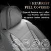 imageCoverado Car Seat Covers Full Set Universal Seat Covers for Cars Waterproof Nappa Leather Auto Seat Protectors with Lumbar Support Car Interiors Fit for Most Sedans SUV Pickup Truck BlackGray