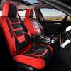 imageCoverado Car Seat Covers Full Set Seat Covers for Cars Front Seat Covers and Back Seat Cover Waterproof Leather Automotive Seat Cover Universal Car Interior Protectors Cushion for Most Cars RedBlackRed