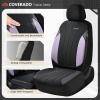 imageCoverado Car Seat Covers Front Seats Auto Seat Covers Full Set Mesh Breathable Seat Protectors 2 Seats Black Automotive Seat Covers Universal Fit for SUV Sedan TruckPurpleBlack