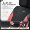 imageCoverado Car Seat Covers Front Seats Auto Seat Covers Full Set Mesh Breathable Seat Protectors 2 Seats Black Automotive Seat Covers Universal Fit for SUV Sedan TruckRedBlack