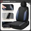 imageCoverado Car Seat Covers Front Seats Auto Seat Covers Full Set Mesh Breathable Seat Protectors 2 Seats Black Automotive Seat Covers Universal Fit for SUV Sedan TruckBlueBlack