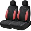 imageCoverado Car Seat Covers Front Seats Auto Seat Covers Full Set Mesh Breathable Seat Protectors 2 Seats Black Automotive Seat Covers Universal Fit for SUV Sedan TruckRedBlack