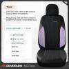 imageCoverado Car Seat Covers Front Seats Auto Seat Covers Full Set Mesh Breathable Seat Protectors 2 Seats Black Automotive Seat Covers Universal Fit for SUV Sedan TruckPurpleBlack