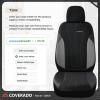 imageCoverado Car Seat Covers Front Seats Auto Seat Covers Full Set Mesh Breathable Seat Protectors 2 Seats Black Automotive Seat Covers Universal Fit for SUV Sedan TruckGrayBlack