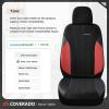 imageCoverado Car Seat Covers Front Seats Auto Seat Covers Full Set Mesh Breathable Seat Protectors 2 Seats Black Automotive Seat Covers Universal Fit for SUV Sedan TruckRedBlack