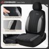 imageCoverado Car Seat Covers Front Seats Auto Seat Covers Full Set Mesh Breathable Seat Protectors 2 Seats Black Automotive Seat Covers Universal Fit for SUV Sedan TruckGrayBlack