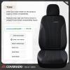 imageCoverado Car Seat Covers Front Seats Auto Seat Covers Full Set Mesh Breathable Seat Protectors 2 Seats Black Automotive Seat Covers Universal Fit for SUV Sedan TruckBlack