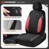 imageCoverado Car Seat Covers Front Seats Auto Seat Covers Full Set Mesh Breathable Seat Protectors 2 Seats Black Automotive Seat Covers Universal Fit for SUV Sedan TruckRedBlack