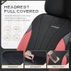 imageCoverado Car Seat Covers Front Seats Auto Seat Covers Full Set Mesh Breathable Seat Protectors 2 Seats Black Automotive Seat Covers Universal Fit for SUV Sedan TruckRedBlack