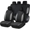 imageCoverado Car Seat Covers Front Seats Auto Seat Covers Full Set Mesh Breathable Seat Protectors 2 Seats Black Automotive Seat Covers Universal Fit for SUV Sedan TruckGrayBlack