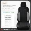 imageCoverado Car Seat Covers Front Seats Auto Seat Covers Full Set Mesh Breathable Seat Protectors 2 Seats Black Automotive Seat Covers Universal Fit for SUV Sedan TruckGrayBlack