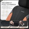 imageCoverado Car Seat Covers Front Seats Auto Seat Covers Full Set Mesh Breathable Seat Protectors 2 Seats Black Automotive Seat Covers Universal Fit for SUV Sedan TruckBrownBlack