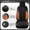 imageCoverado Car Seat Covers Front Seats Auto Seat Covers Full Set Mesh Breathable Seat Protectors 2 Seats Black Automotive Seat Covers Universal Fit for SUV Sedan TruckBrownBlack