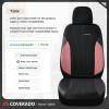 imageCoverado Car Seat Covers Front Seats Auto Seat Covers Full Set Mesh Breathable Seat Protectors 2 Seats Black Automotive Seat Covers Universal Fit for SUV Sedan TruckPinkBlack