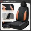 imageCoverado Car Seat Covers Front Seats Auto Seat Covers Full Set Mesh Breathable Seat Protectors 2 Seats Black Automotive Seat Covers Universal Fit for SUV Sedan TruckBrownBlack