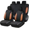 imageCoverado Car Seat Covers Front Seats Auto Seat Covers Full Set Mesh Breathable Seat Protectors 2 Seats Black Automotive Seat Covers Universal Fit for SUV Sedan TruckBrownBlack