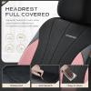 imageCoverado Car Seat Covers Front Seats Auto Seat Covers Full Set Mesh Breathable Seat Protectors 2 Seats Black Automotive Seat Covers Universal Fit for SUV Sedan TruckPinkBlack