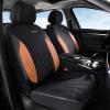imageCoverado Car Seat Covers Front Seats Auto Seat Covers Full Set Mesh Breathable Seat Protectors 2 Seats Black Automotive Seat Covers Universal Fit for SUV Sedan TruckBrownBlack