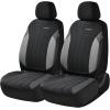 imageCoverado Car Seat Covers Front Seats Auto Seat Covers Full Set Mesh Breathable Seat Protectors 2 Seats Black Automotive Seat Covers Universal Fit for SUV Sedan TruckGrayBlack