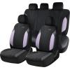 imageCoverado Car Seat Covers Front Seats Auto Seat Covers Full Set Mesh Breathable Seat Protectors 2 Seats Black Automotive Seat Covers Universal Fit for SUV Sedan TruckPurpleBlack
