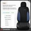 imageCoverado Car Seat Covers Front Seats Auto Seat Covers Full Set Mesh Breathable Seat Protectors 2 Seats Black Automotive Seat Covers Universal Fit for SUV Sedan TruckBlueBlack